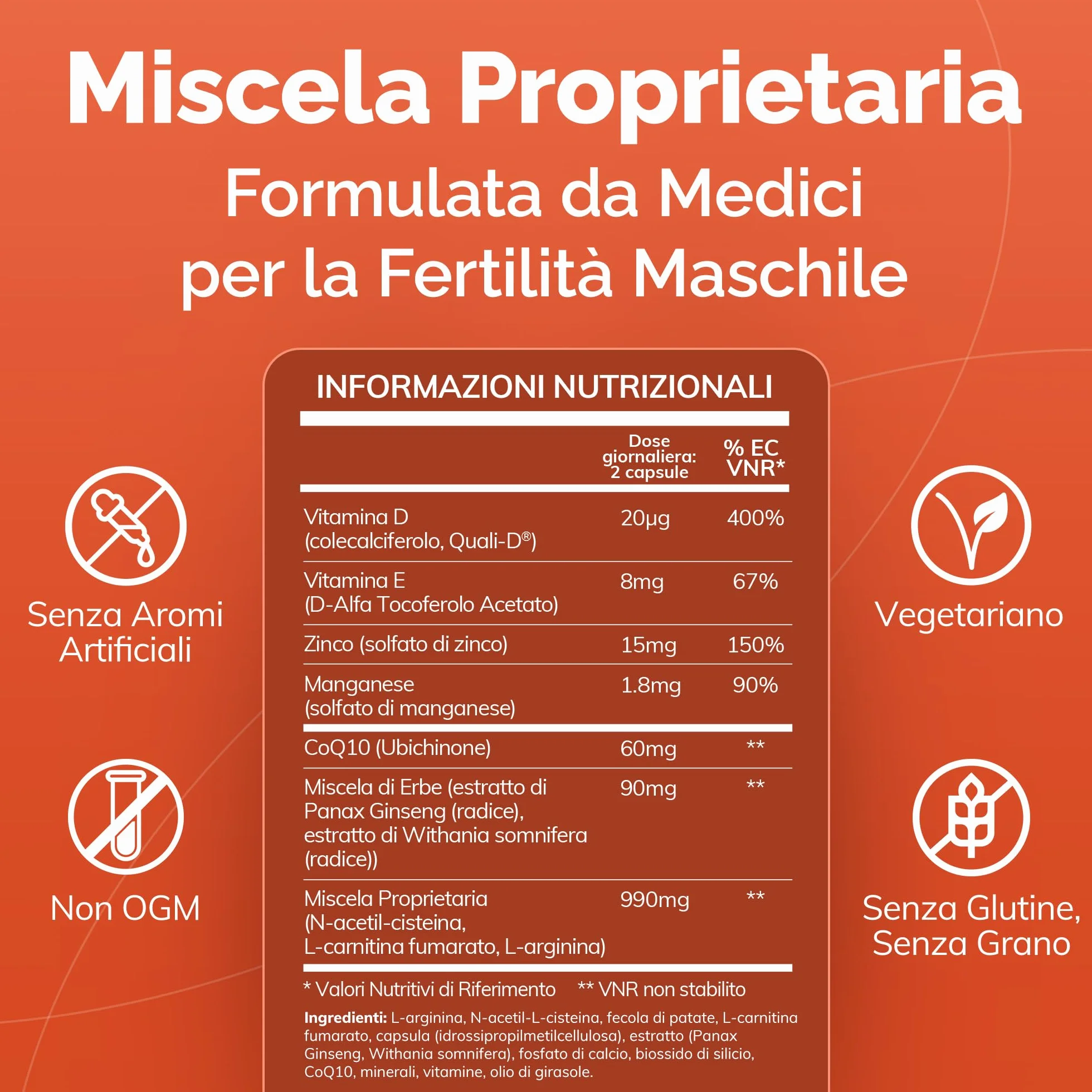 Conceive Plus Supporto per Motilità Maschile, integratore fertilità, 60 capsule