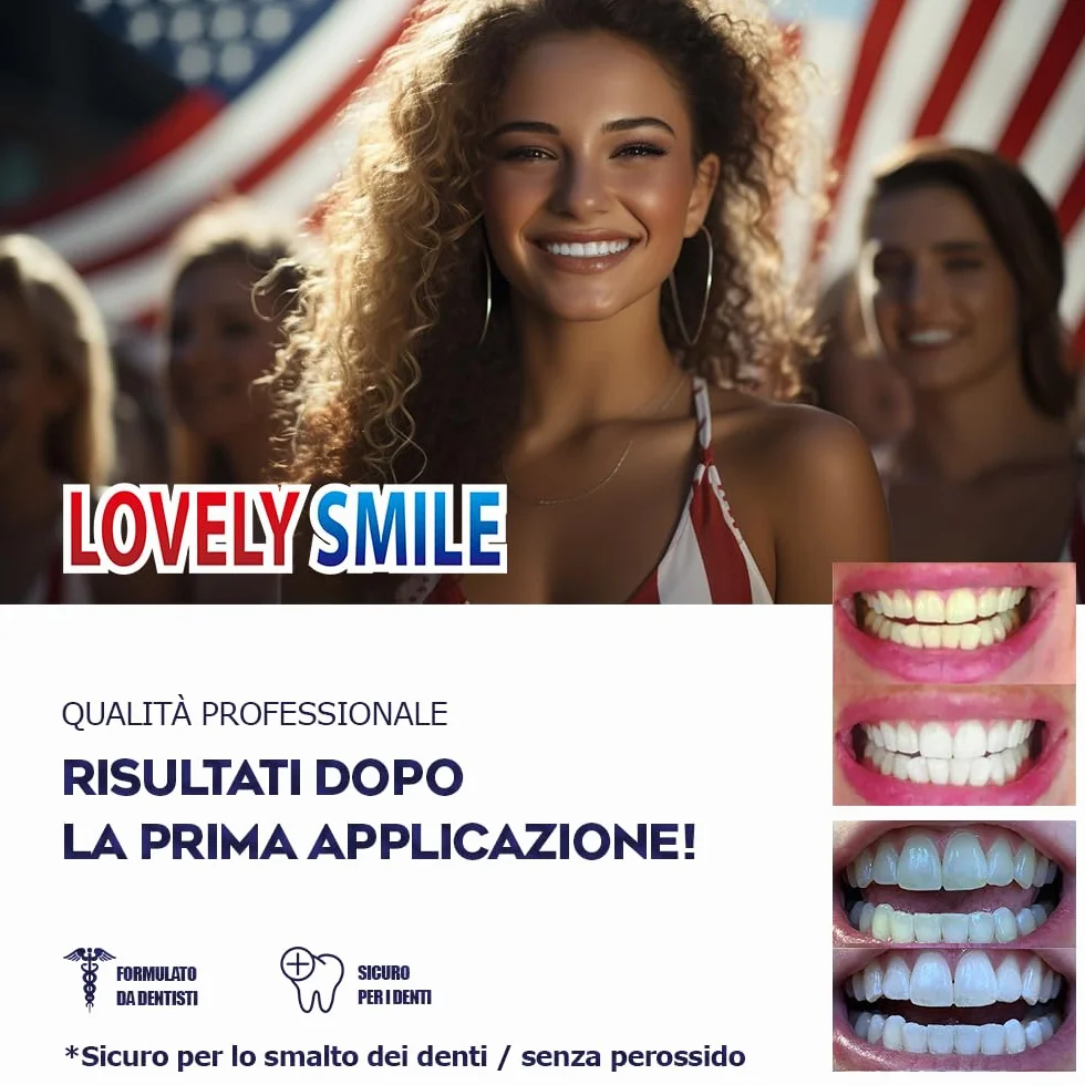 RAY OF SMILE Strisce Sbiancanti Denti Pacchetto XXL Kit Sbiancante Rapido Senza Perossido