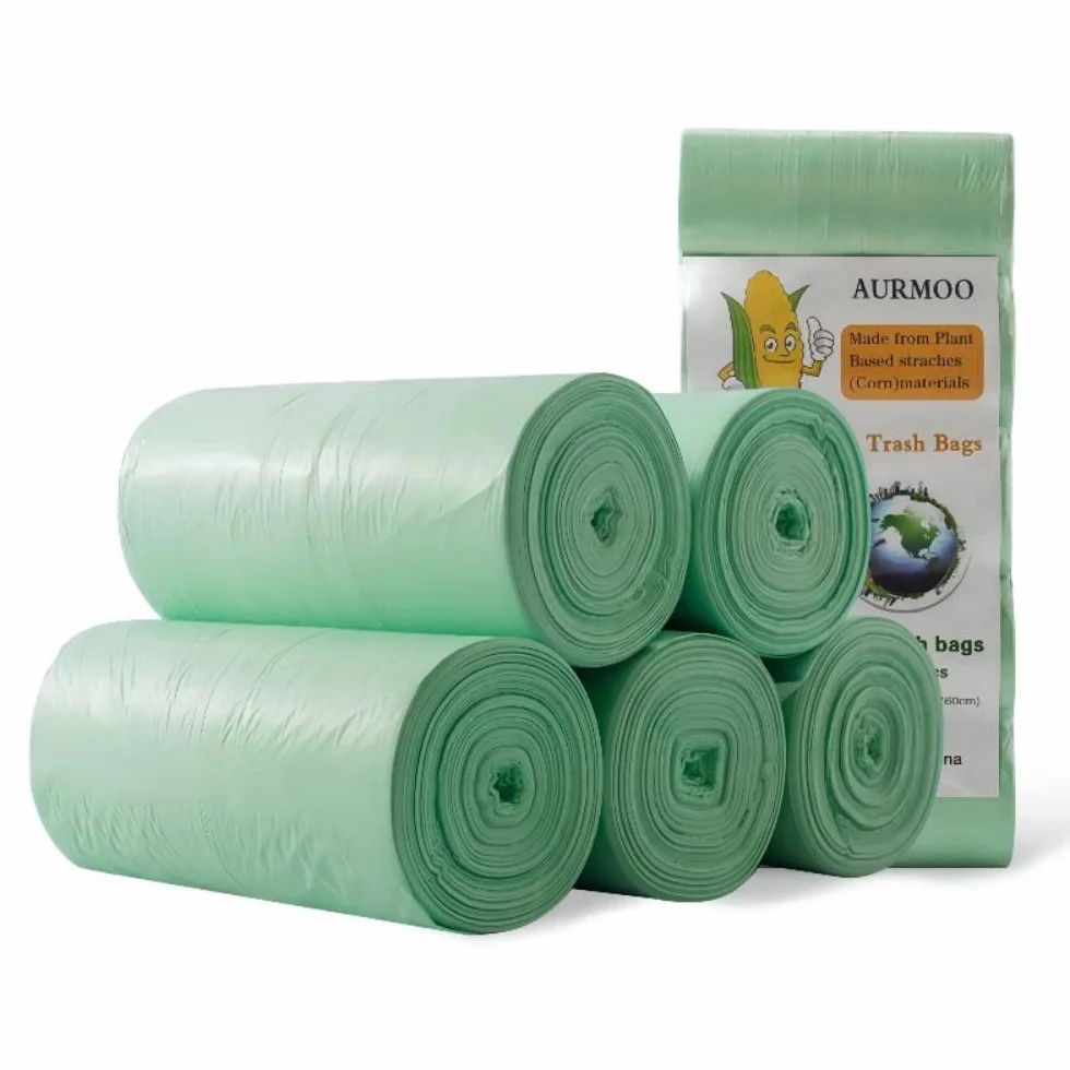 Sacchetti Spazzatura Biodegradabili 25L 150 Unità 50x60cm Verde