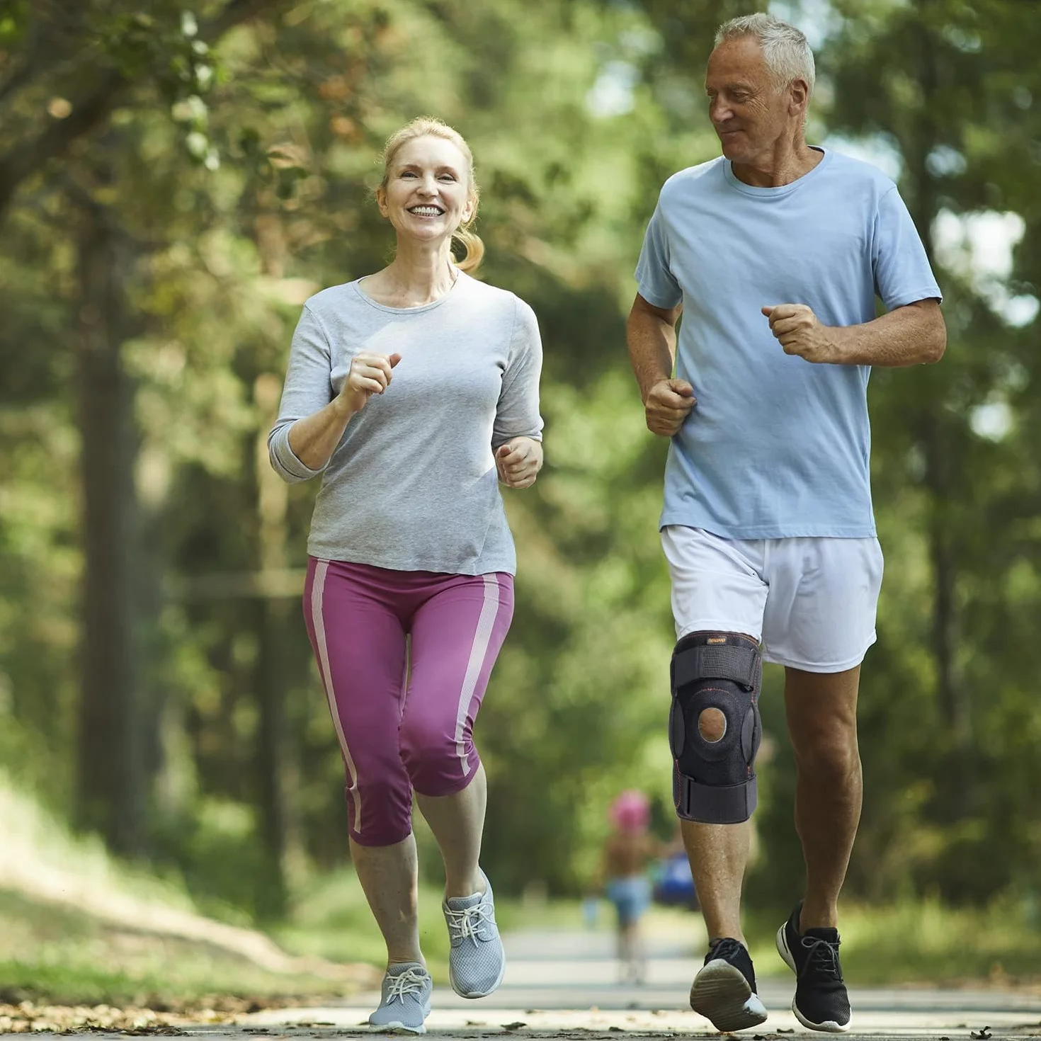 Ginocchiera pieghevole patella aperta regolabile con cinghie parallele compressione ortesi supporto per ginocchio