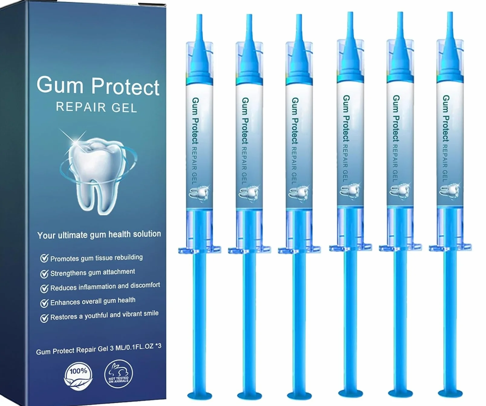 Gel Topico Rigenerazione Tessuti Orali Crescita Gengiva Protezione Salute Gengive 6pc