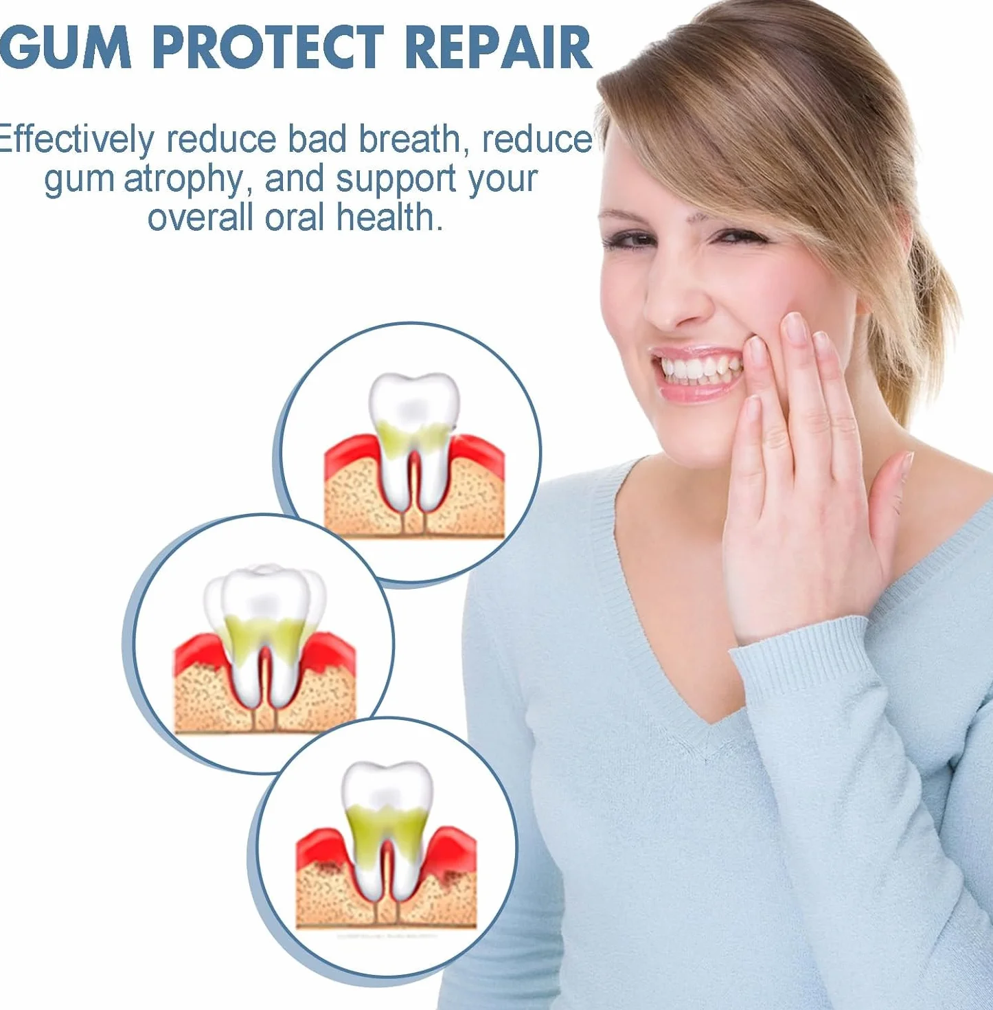 Gel Topico Rigenerazione Tessuti Orali Crescita Gengiva Protezione Salute Gengive 6pc