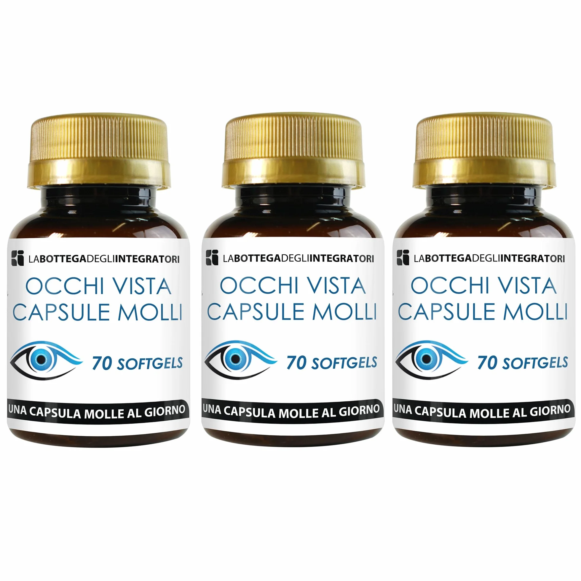 Occhi Vista 210 Softgels Con Luteina Zinco Olio di Pesce Omega 3 DHA EPA per la Visione