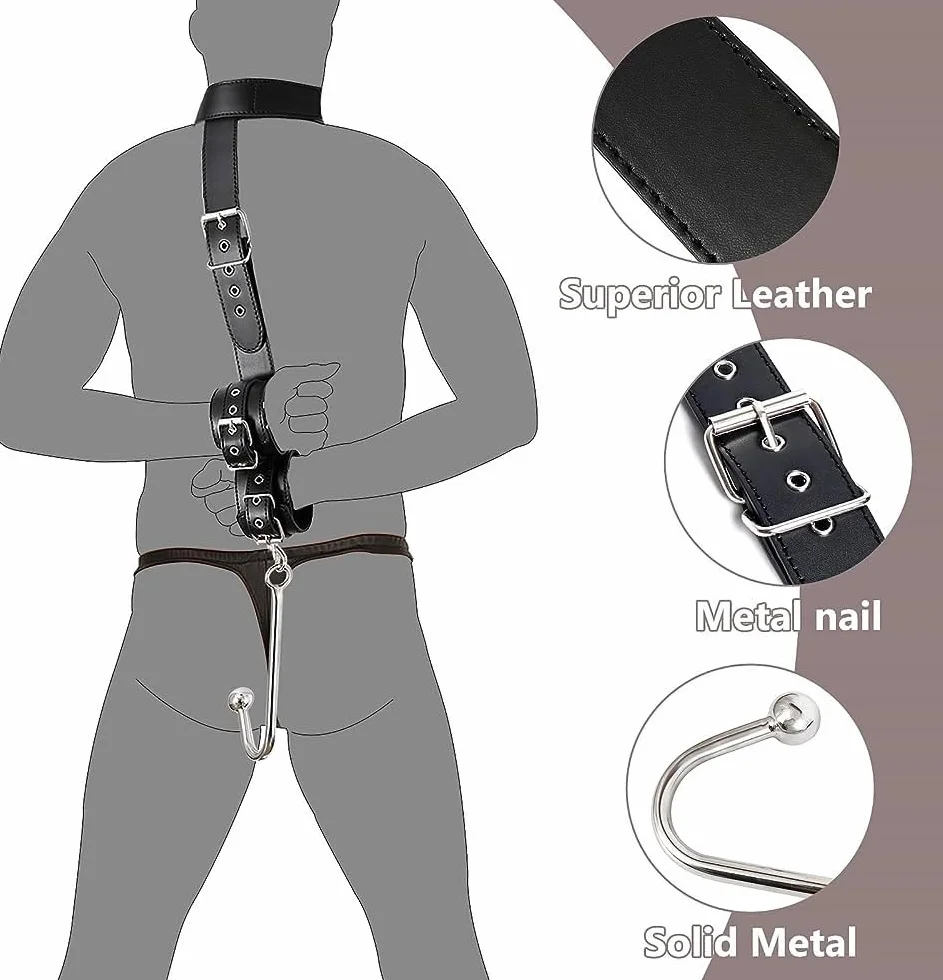 Çọllâr Häñ&dcüf&fš Ṛëṣṭrạịṇtš Set cinturino in pelle nera