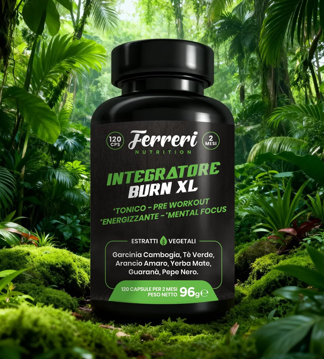 Burn XL Integratore Termogenico Pre Workout 120 Capsule 2 Mesi