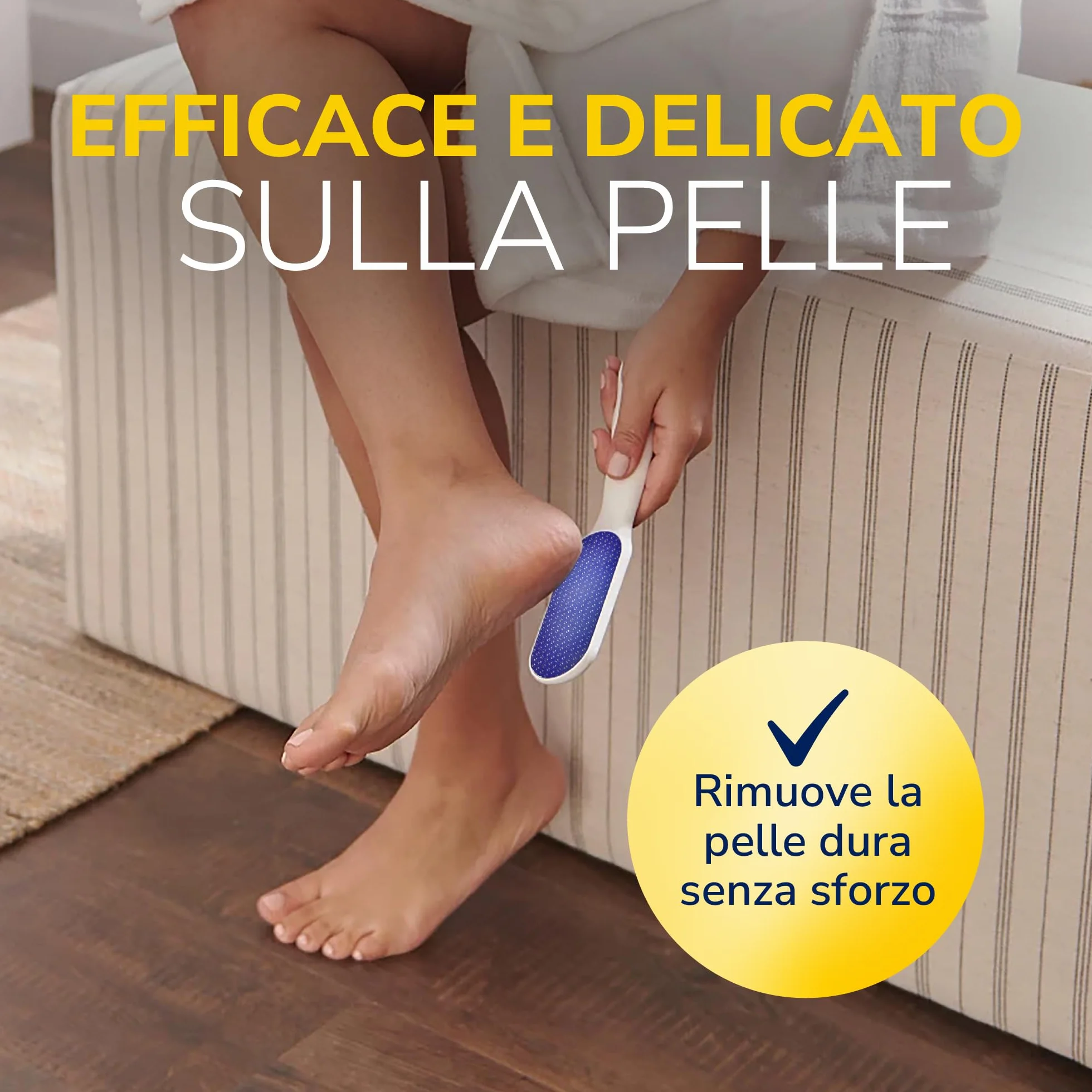 Dr. Scholl’s Lima per Piedi in Vetro Nano – Rimuove Pelle Secca, Impermeabile, Antiruggine, Delicata su Calli, Manico Antiscivolo