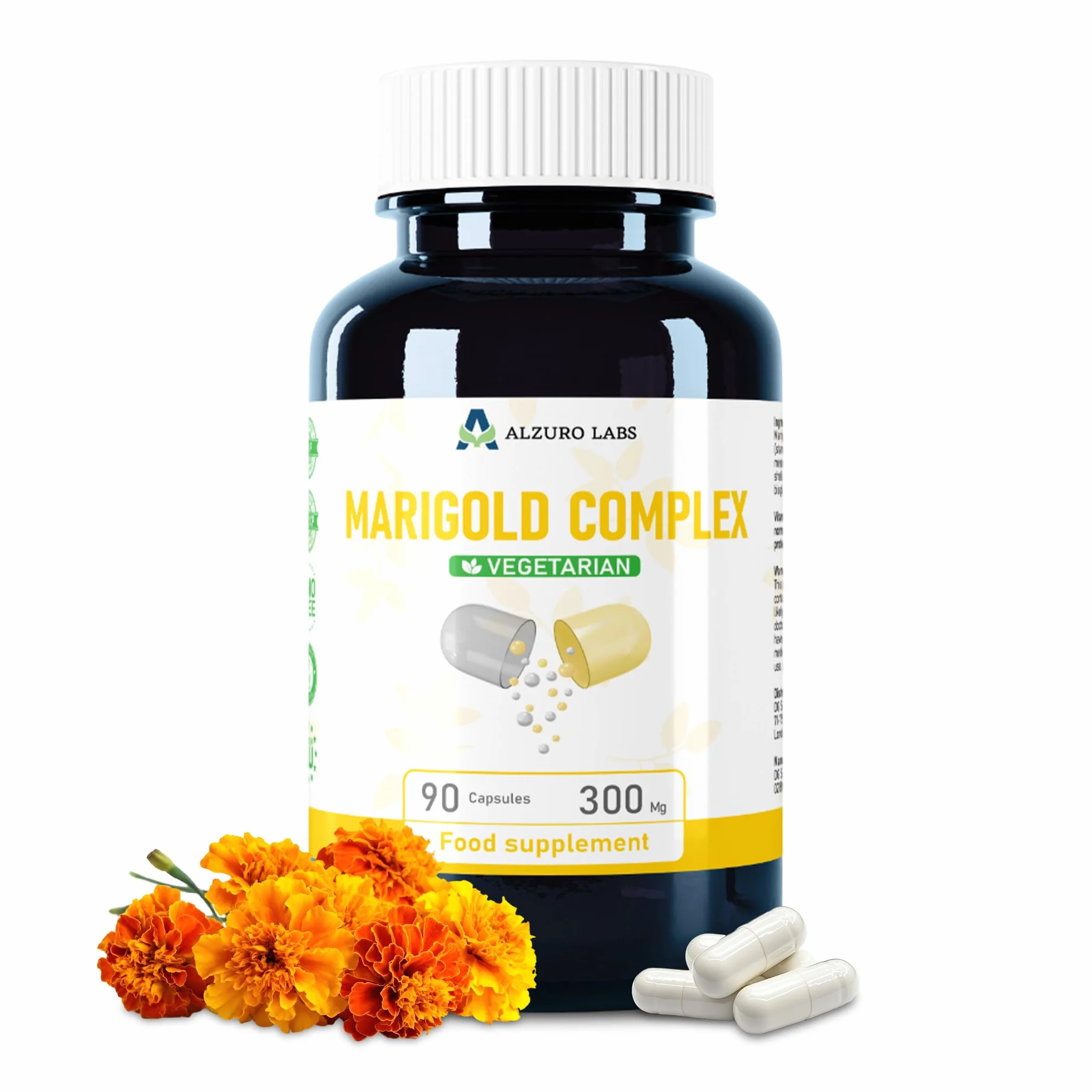 Complesso occhi tripla carotenoidi Luteina 30 mg Zeaxantina 9 mg Meso-Zeaxantina 9 mg 90 capsule vegane