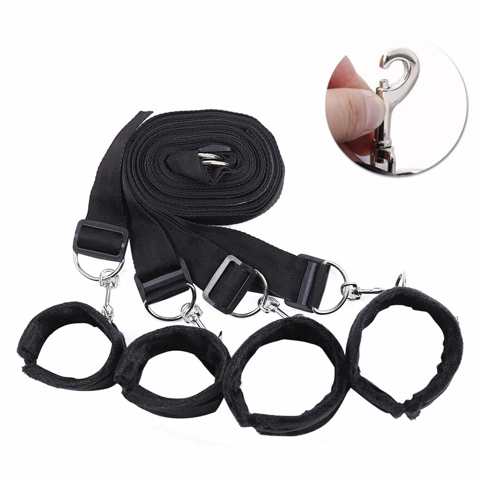Set di cinture e aste per letto SM bondage sessuale