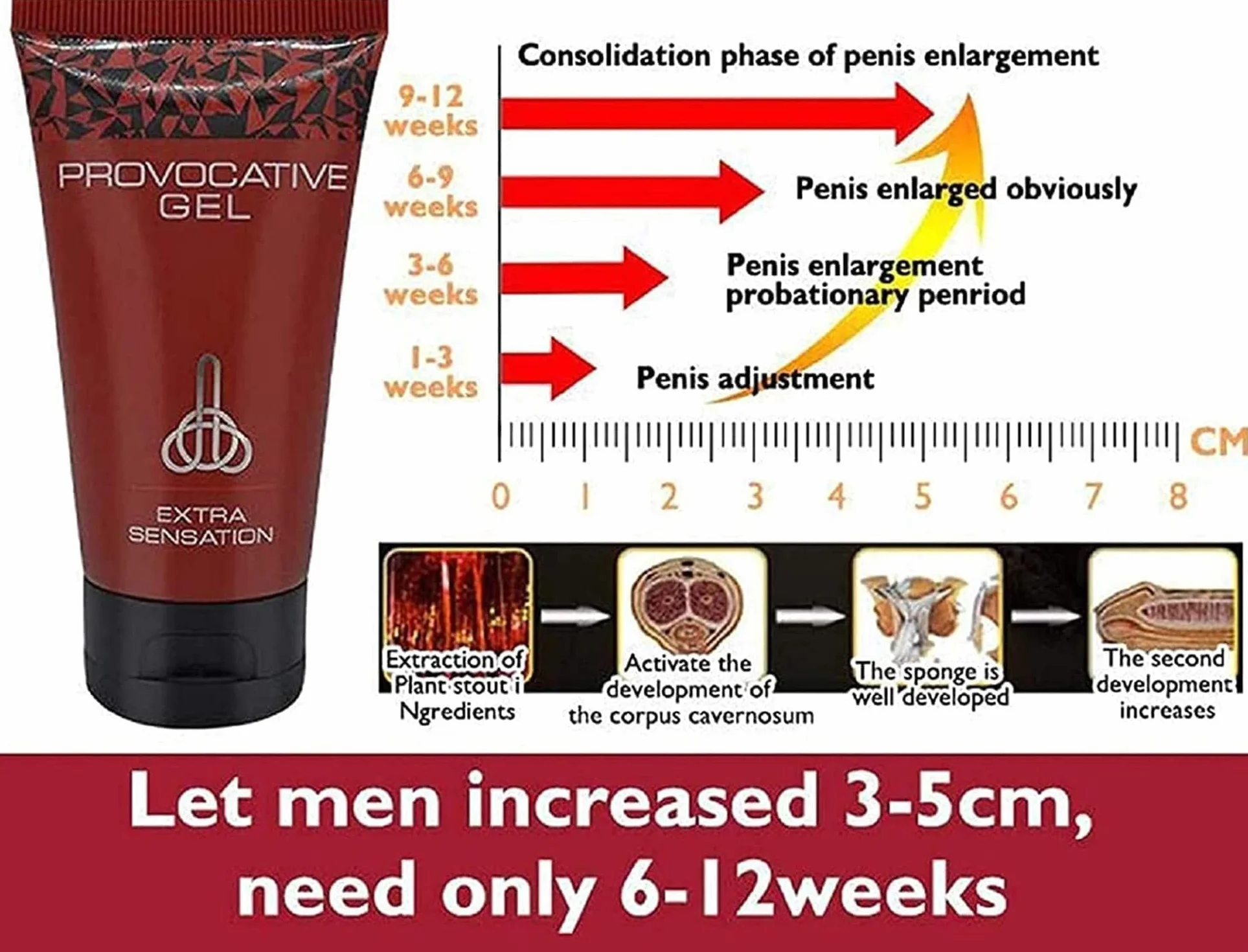 Crema per la Crescita del Pene Potente per Massaggio Uomo Vitalità Boost Lozione Notte