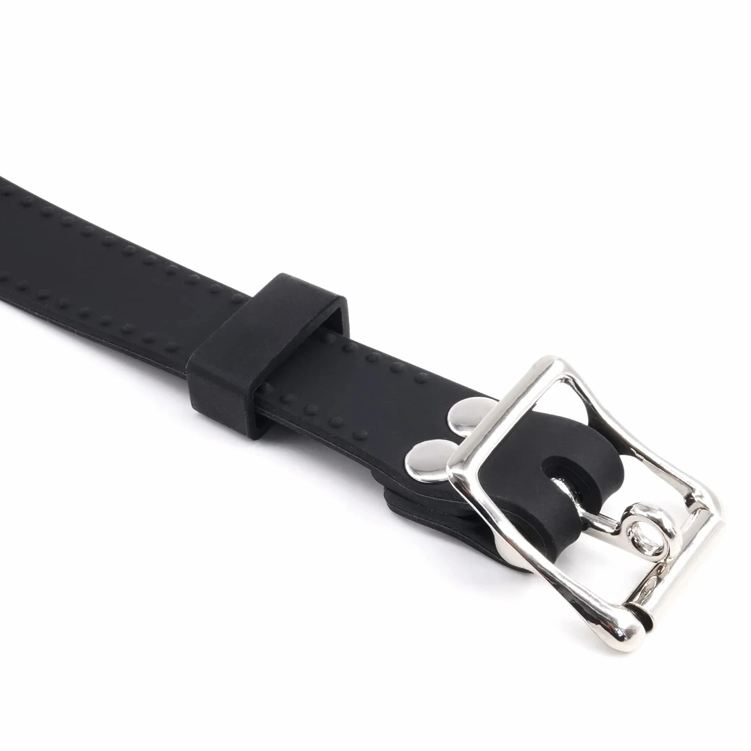Bavaglio Bondage in Silicone per Giochi BDSM (Nero)