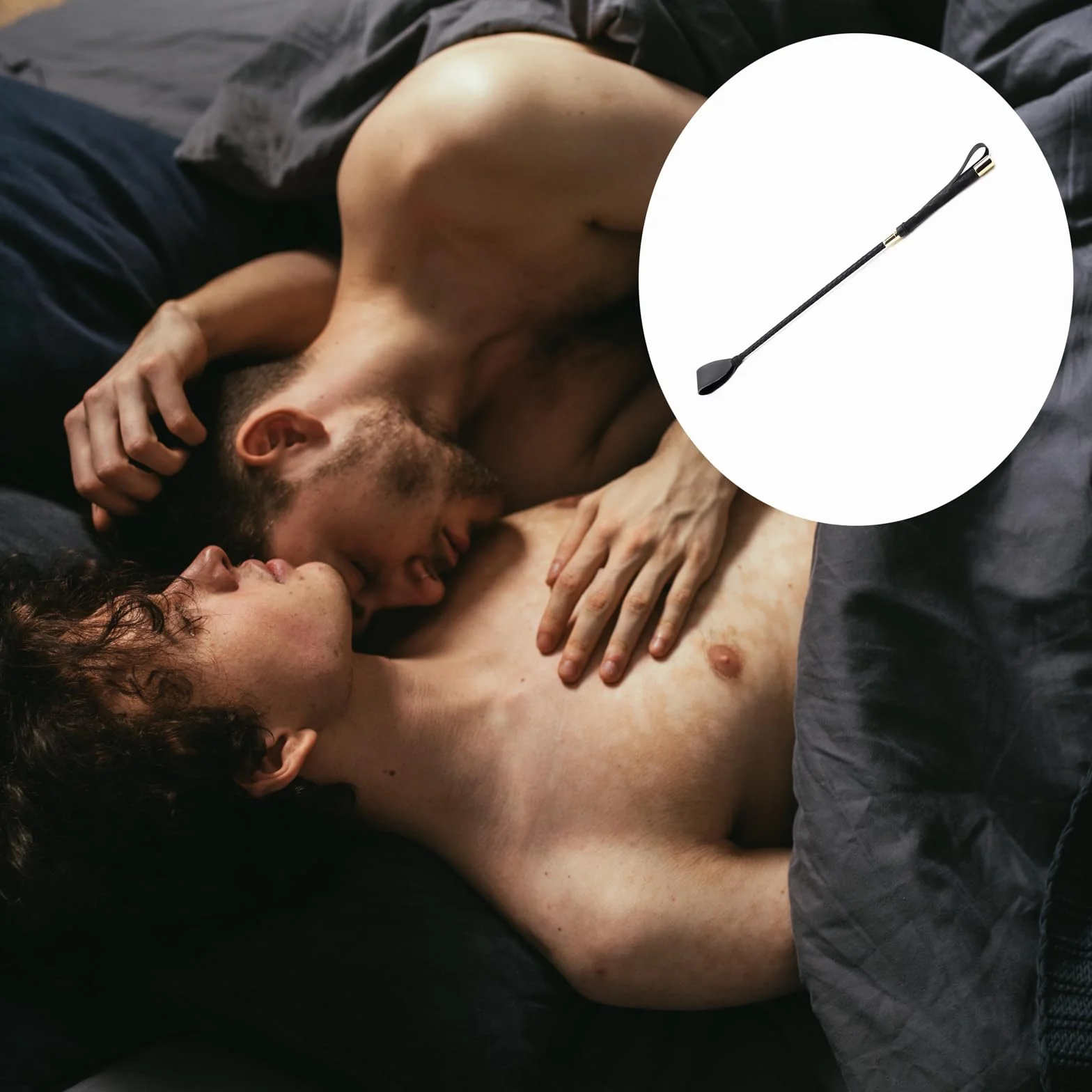 Fruste in pelle 45 cm con manico antiscivolo in gel (45 cm + 30 cm)