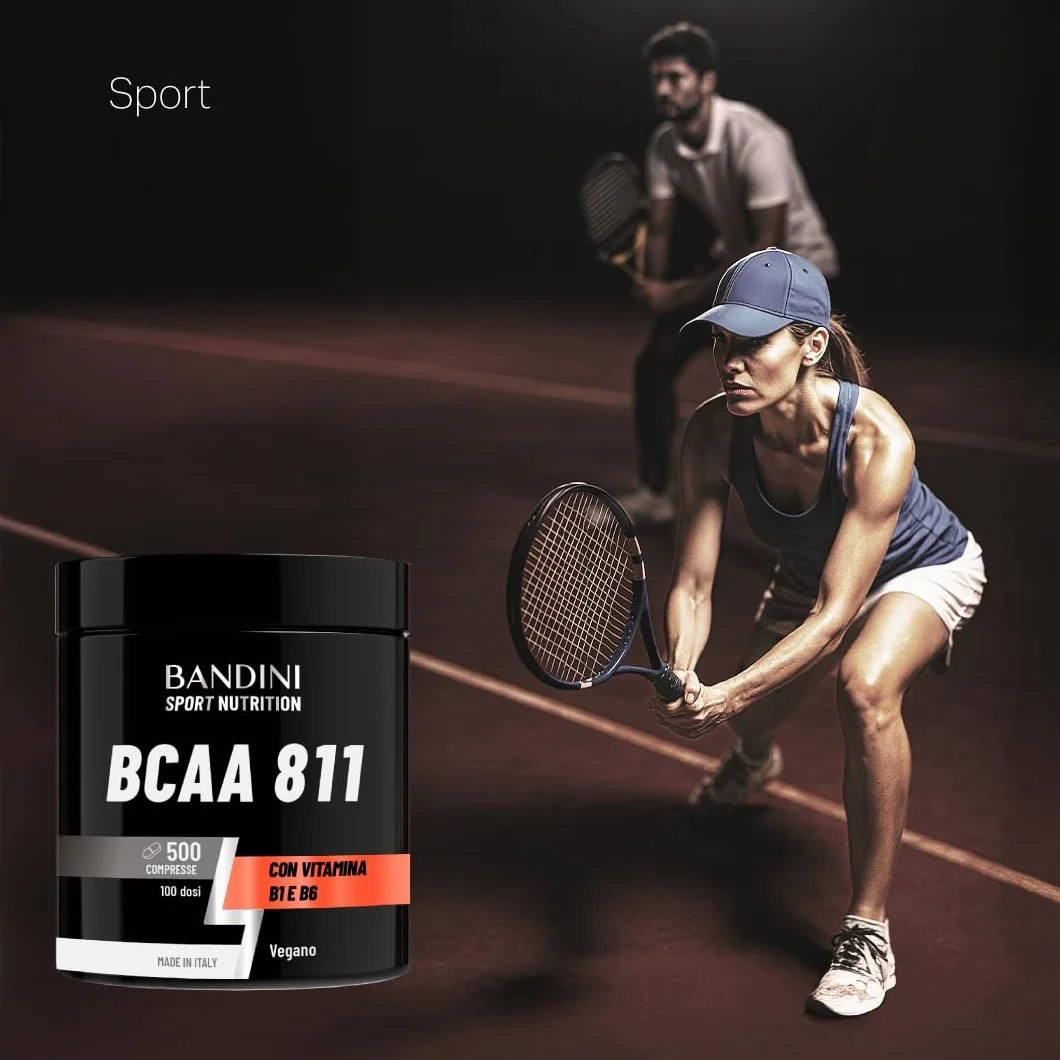 Bandini BCAA 8 1 1 500 Compresse Amminoacidi Fermentati con Vitamina B1 e B6 Leucina Isoleucina Valina