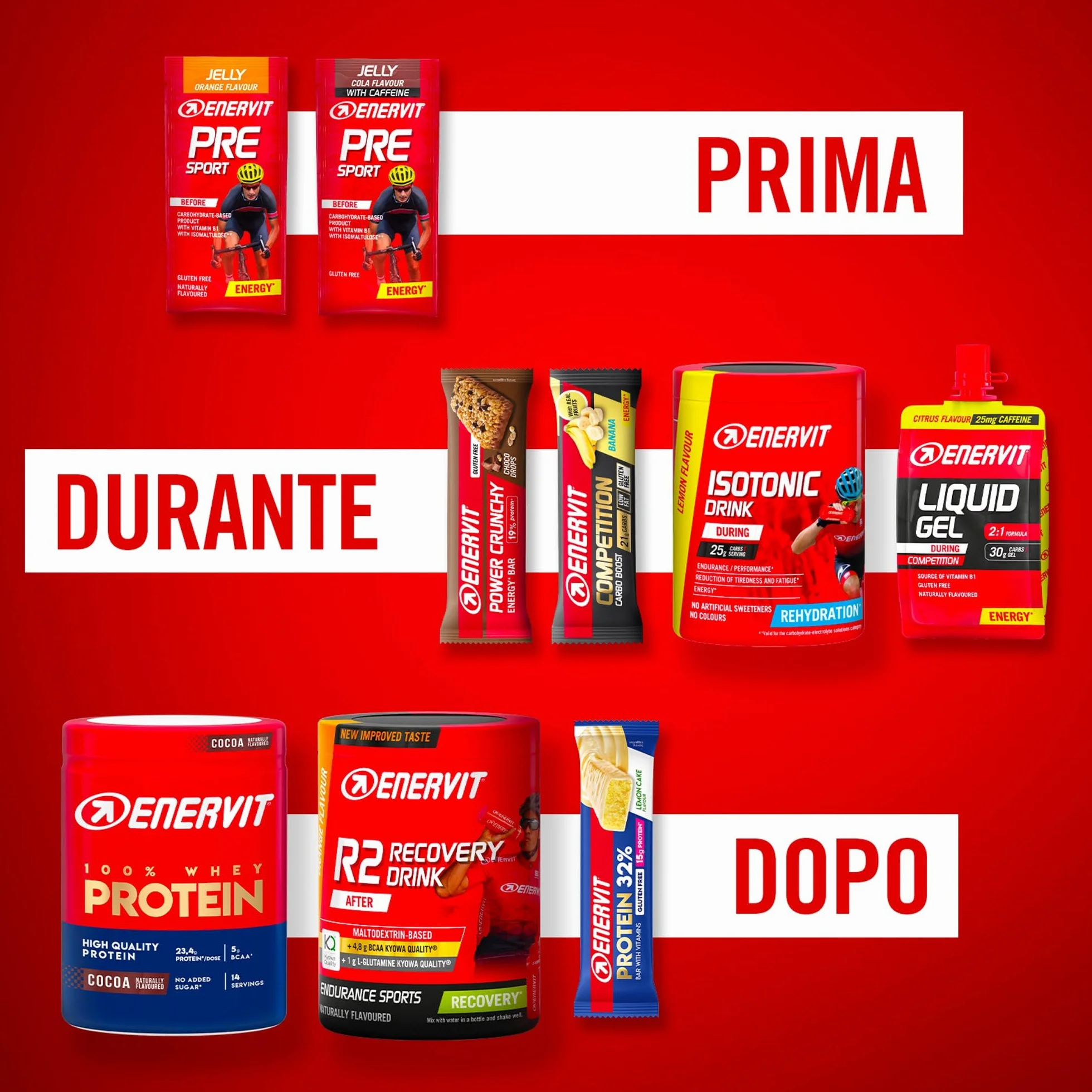 Enervit Protein Bar 50% Dark Choco 20g Proteine Low Sugar Vitamina D B6 Cioccolato Fondente 12x40g